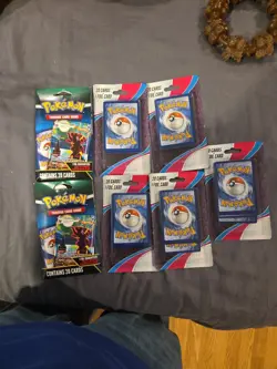 POKEMON LOT OF 7 20 CARD PACKS - Image 1