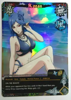 Carte Naruto CCG Collectible Card Game 197 Foil neuf Konan - Image 1