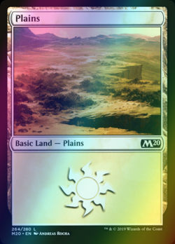 x1 FOIL Plains MTG 264/280 M20 M/NM 1x - Image 1