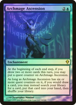 MTG FOIL Archmage Ascension - Zendikar #42 - Image 1