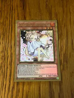Yugioh Ash Blossom & Joyous Spring MAGO-EN011 Premium Gold Rare NM 1st Alt Art - Image 1
