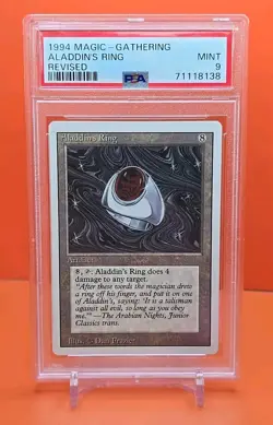 🟤🟤🟤 1994 Magic The Gathering ALADDINS RING REVISED 3RD EDITION PSA 9 🟤🟤🟤 - Image 1