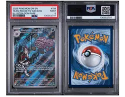 2025 POKEMON DRI EN-DESTINED RIVALS #199 TEAM ROCKET'S WEEZING IR PSA 9 - Image 3