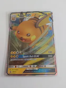 Pokemon TCG Raichu GX SM Black Star Promo SM213 Holo Promo - Image 1