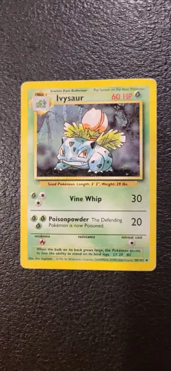Pokemon TCG Ivysaur Base Set 30/102 Regular 1999-2000 Wizards Base Set LP - Image 1