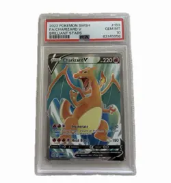 2022 Pokemon SWSH Brilliant Stars #153 FA/Charizard V PSA 10 Gem MT - Image 1