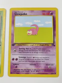 1st Edition Lot Weezing 45/62 Sandslash 41/62 Slowpoke 55/62 Pokemon Fossil - Image 4