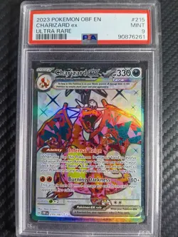 2023 POKEMON OBF EN-OBSIDIAN FLAMES ULTRA RARE #215 CHARIZARD EX PSA 9 - Image 1