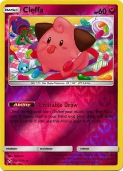 Moderately Played Cleffa - 131/214 - Uncommon - Reverse Holo Pokemon Unbroken Bo - Image 1