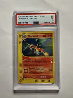 2002 POKEMON EXPEDITION #6 CHARIZARD-HOLO PSA 5 - Image 1