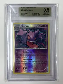 Gengar 60/162 Reverse Holo XY Breakthrough BGS 9.5 GEM MINT Graded Pokemon - Image 1