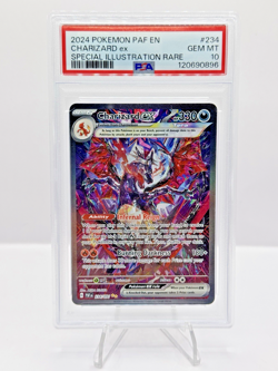 PSA 10 Charizard EX 234/091 Special Illustration Rare SIR Pokemon Paldean Fates - Image 1