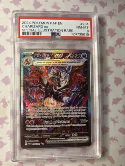 Pokemon TCG Charizard EX Paldean Fates Sir 234/091 PSA 8 English - Image 1