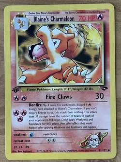 Pokemon 1999 | Blaine's Charmeleon Gym Challenge 31/132 Regular 1st Edition - Image 1