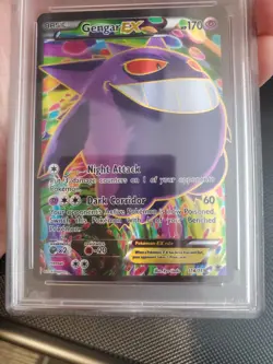 2014 POKEMON XY PHANTOM FORCES #114 FULL ART/GENGAR EX PSA 9 - Image 3