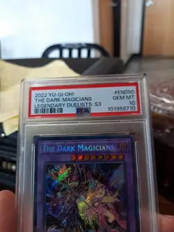 The Dark Magicians Psa 10 Gem Mint 2022 En090 Legendary Duelist Magician Girl S3 - Image 3