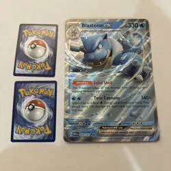 JUMBO Blastoise ex Card Blooming Waters Pokemon 151 009/165 Holo Near Mint NM - Image 1