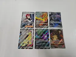 Lot Of 6 Destined Rivals Pokemon Cards Meowth Moltres - Image 1