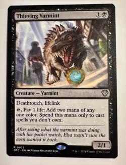 Thieving Varmint- Thunder Junction Commander OTC - Rare - MTG Magic - Image 1