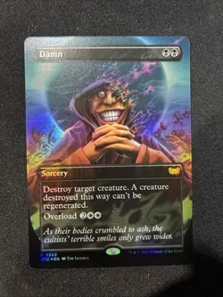 Damn (Borderless) - Commander: Duskmourn - FOIL - Image 1