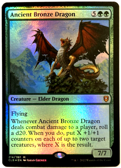 MTG Ancient Bronze Dragon *FOIL* Battle for Baldur's Gate 214/361 NM - Image 1
