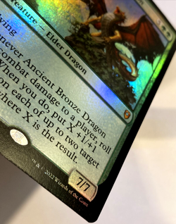 MTG Ancient Bronze Dragon *FOIL* Battle for Baldur's Gate 214/361 NM - Image 3