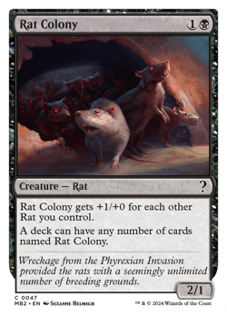 Rat Colony (White Border) #47 | Near Mint | Mystery Booster 2 MB2 | Magic MTG - Image 1