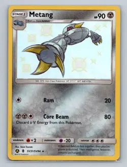 Pokemon Hidden Fates: Shiny Vault #SV31/SV94 Metang Shiny Holo Rare - Image 1