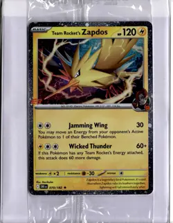 Pokemon TCG Team Rocket's Zapdos (EB Games Stamp) Exclusive Promo Sealed 070/182 - Image 1