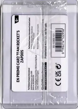 Pokemon TCG Team Rocket's Zapdos (EB Games Stamp) Exclusive Promo Sealed 070/182 - Image 2