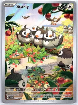 Starly Illustration Rare SV01: Scarlet & Violet Base Set 221/198 NM Pokemon TCG - Image 1