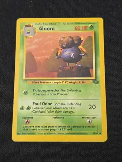 Gloom 37/64 Jungle Regular WOTC Vintage Pokemon TCG Moderately Played - Image 1