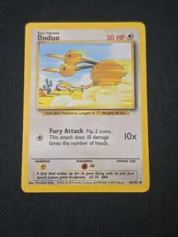 Doduo 048/102 Base Set Regular WOTC Vintage Pokemon TCG Light Played - Image 1