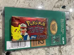 1999 Topps Pokemon TV Animation Edition 2 Packs Unopened Blue Logo - Image 1