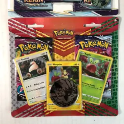 Pokemon Chilling Reign 3 Pack Blister Snorlax Promo & Fusion Strike 2 Pack LOT - Image 4