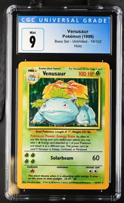 1999 Base Set Venusaur CGC 9 - Image 1