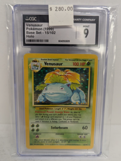 Venusaur Pokemon (1999) Base Set 15/102 Holo CGC 9 MINT - Image 1