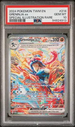 2024 POKEMON TWM EN-TWILIGHT MASQUERADE #214 GRENINJA EX PSA 10 - Image 1