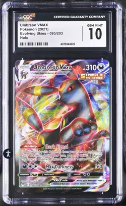 ‼Umbreon VMAX Pokemon (2021) Evolving Skies - 095/203 GRADE 10💨 SHIPS FAST - Image 1