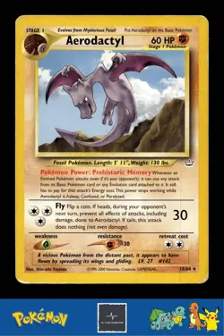 👾 2001 Pokemon Neo Revelation 15/64 Aerodactyl - Image 1