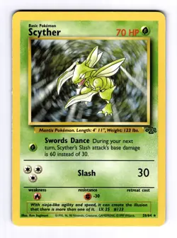 1999 Pokemon Jungle Scyther #26 R NM - Image 1
