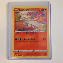 Pokemon TCG Reshiram Shining Fates 017/072 Holo Amazing Rare Near Mint Condition - Image 1