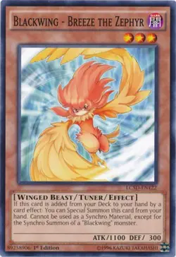 Blackwing - Breeze the Zephyr - LC5D-EN122 - Common - 1st Edition NM Yugioh Lege - Image 1