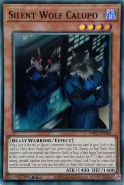 MP23-EN184 SILENT WOLF CALUPO SUPER RARE 1ST EDITION YuGiOh CARD - Image 1