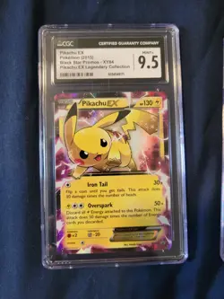 Pikachu EX XY84 CGC 9.5 NM/Mint + 2015 Black Star Promo Pokemon Card - Image 1