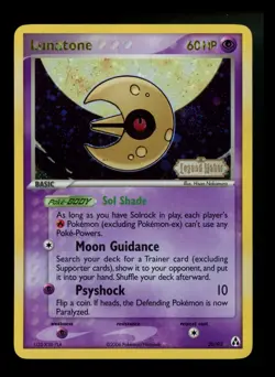 Lunatone 20/92 EX Legend Maker 2006 Reverse Holo Rare Pokemon Card TCG - Image 1