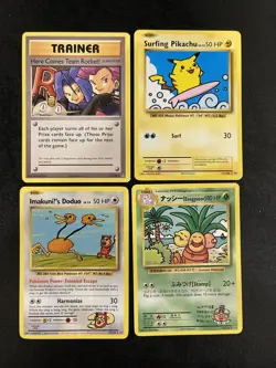 Lot 4x SECRET RARE - Pokemon 2016 XY Evolutions - Cards Pikachu Team Rocket Etc - Image 1