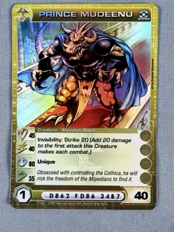 Chaotic 77/232 Prince Mudeenu Super Rare Holo Foil Card Max Wisdom - Image 1