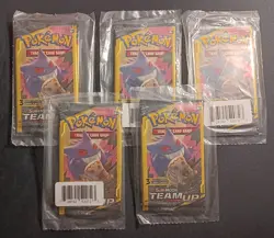 RESERVED 5 Double Pack Pokemon SM Team Up 3-card 2 Mini Booster Packs New - Image 1