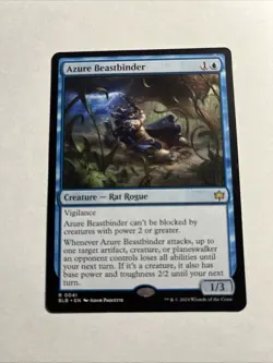 Azure Beastbinder - Bloomburrow MTG Plus Bonus Card!!! - Image 1